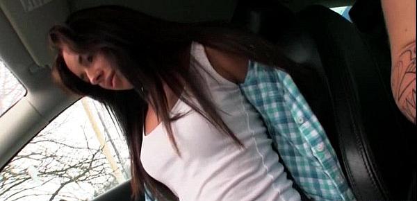  Teen hitchhiker Gina Devine gets a free ride and free fuck